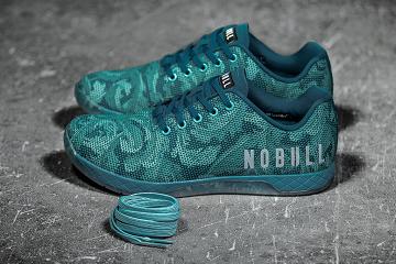 Turquoise Nobull Leaf Women's Trainers | CA R1892V